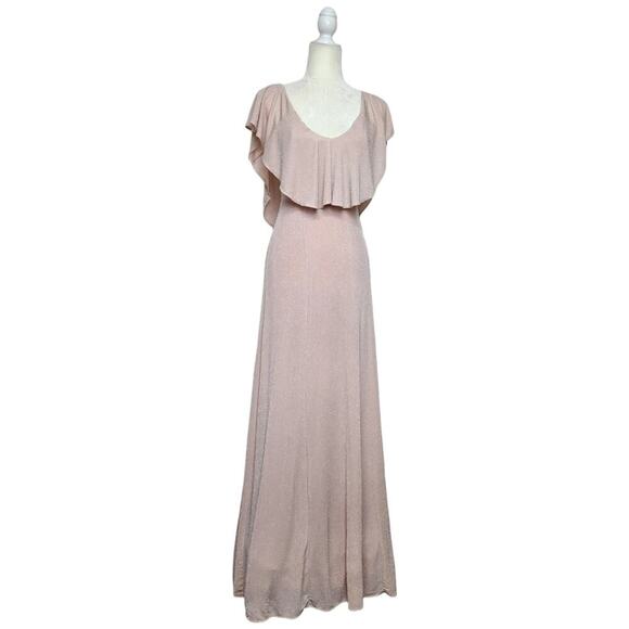 NWT SMYMM Renee Ruffle Blush Pink Special Occasion Maxi Dress XS ★DISCONTINUED★ - Picture 5 of 15